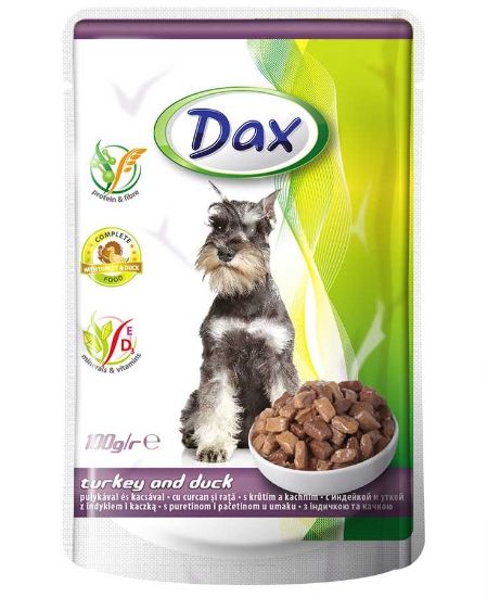 Obrázek z Dax Dog krůtí a kachní, kapsička 100 g 