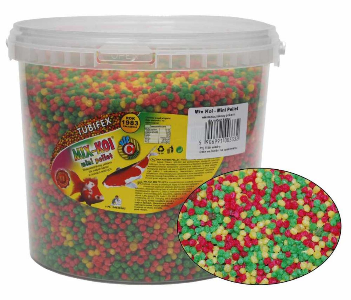 Obrázek z KOI MIX mini pellet kuličky, dóza 3 l 