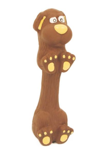 Obrázek Latexová hračka s pískadlem - jezevčík malý 13 cm