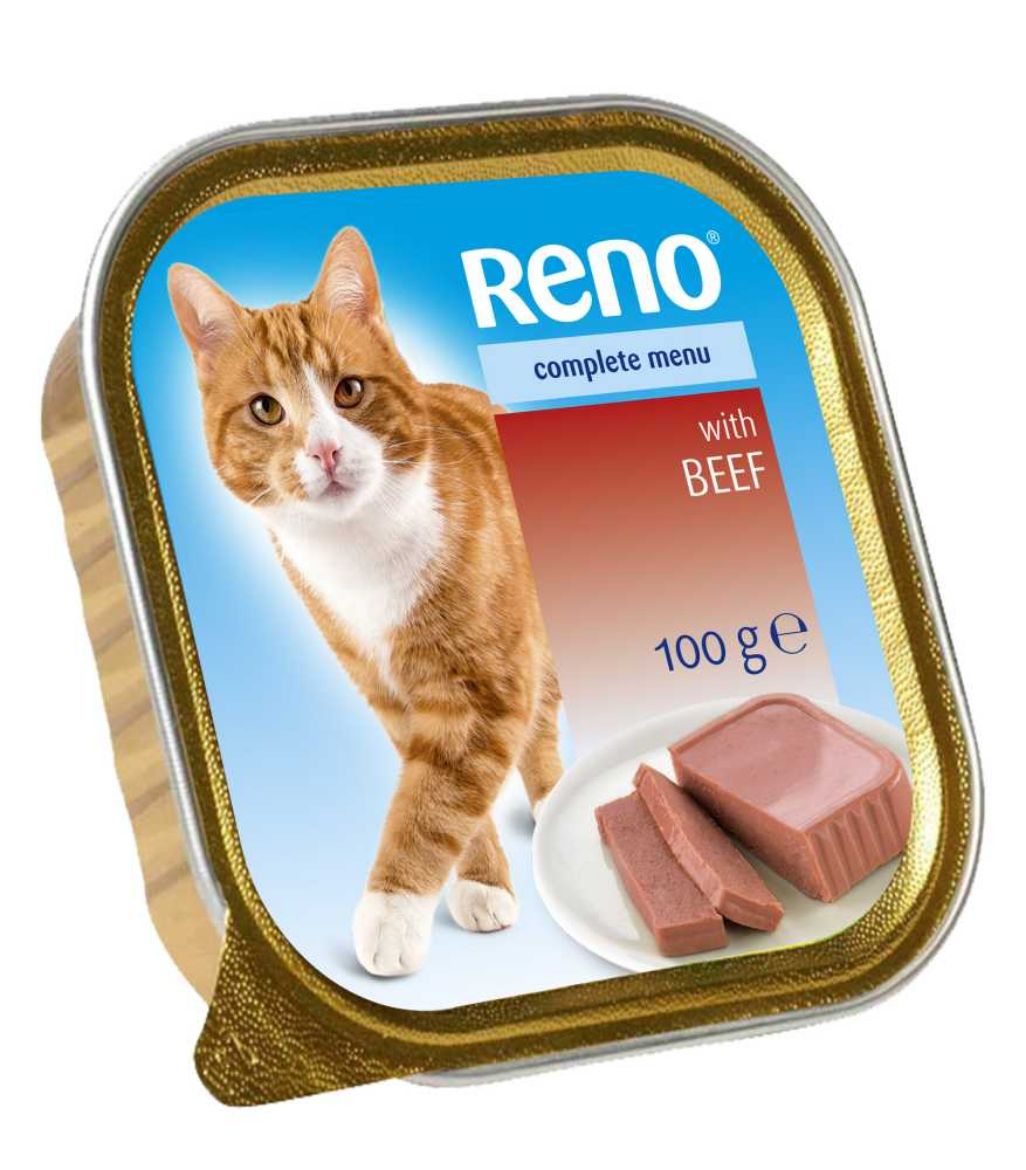 Obrázek z RENO Cat hovězí se zeleninou, vanička 100 g 