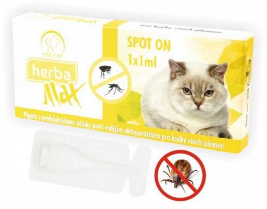 Obrázek z Max Herba Spot-on Cat repelentní kapsle, kočka (1 x 1 ml) 