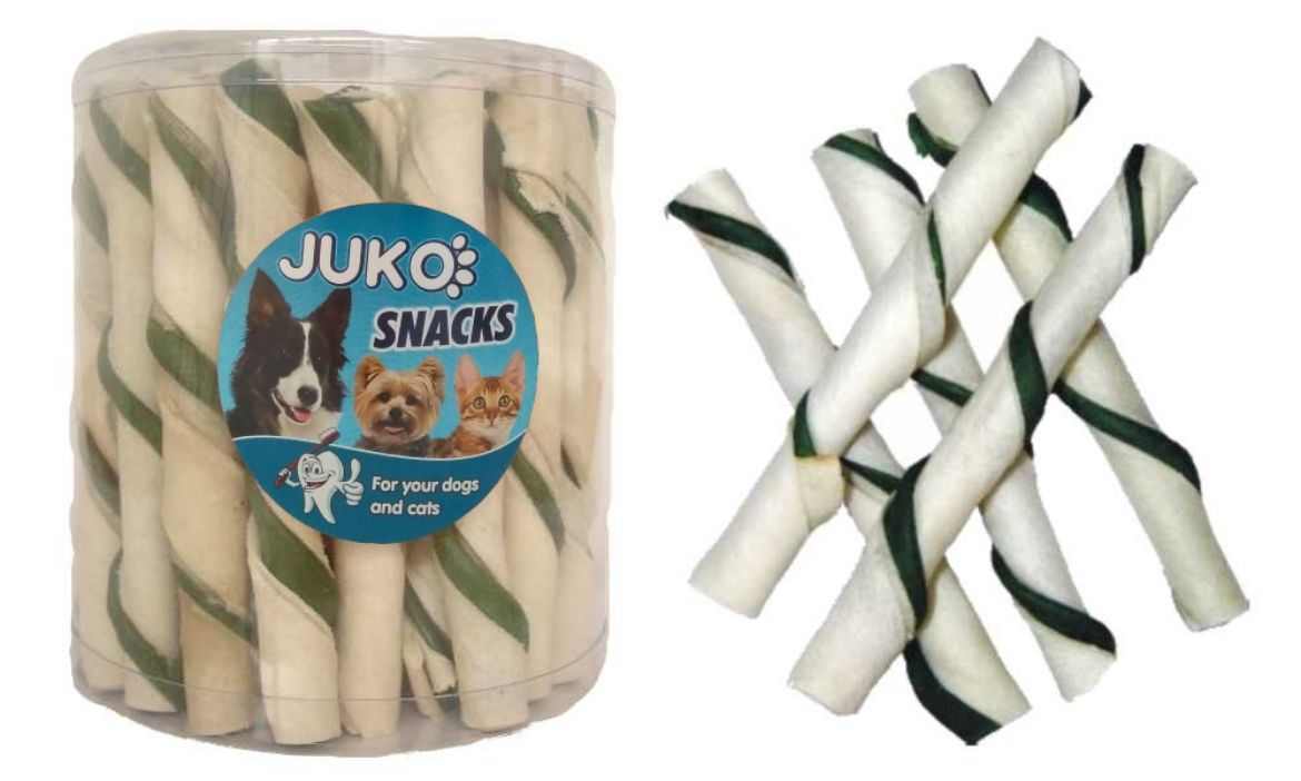 Obrázek z Trubička bílá Mint JUKO Snacks (35 ks) 