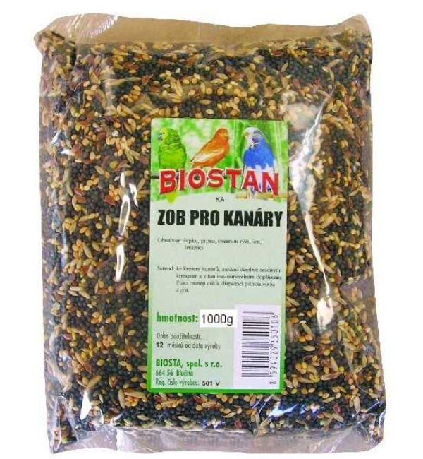 BIOSTAN kanár 1 kg PRODEJ PO BALENÍ (10 ks)