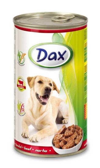 Obrázek z Dax Dog kousky hovězí, konzerva 1240 g 