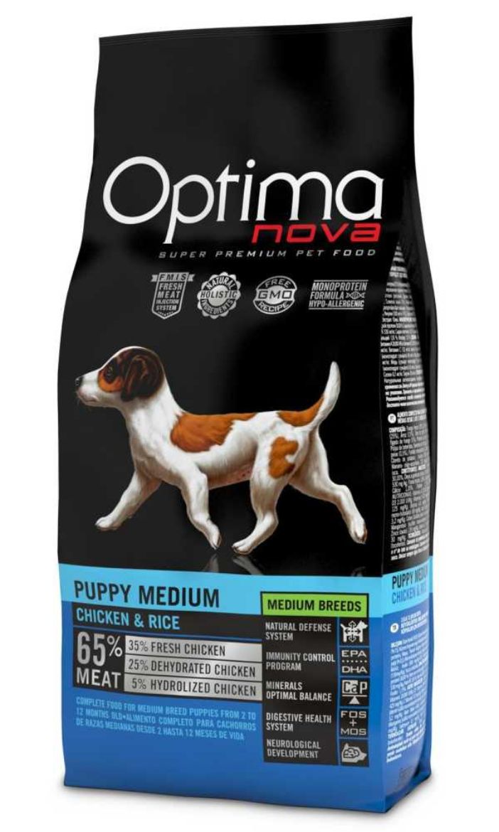 Obrázek z OPTIMAnova Dog Puppy Medium Chicken & Rice 2 kg 