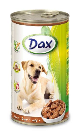 Obrázek z Dax Dog kousky játrová, konzerva 1240 g 