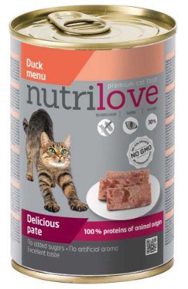 Obrázek Nutrilove kočka paté kachní, konzerva 400 g