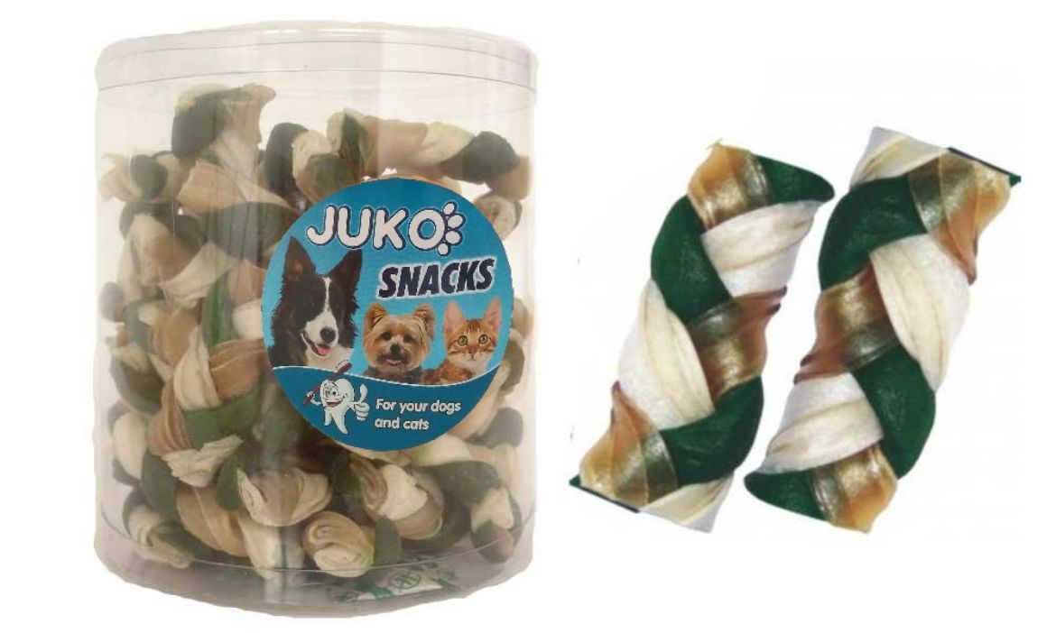 Obrázek z Splétaný copánek Mint JUKO Snacks (40 ks) 