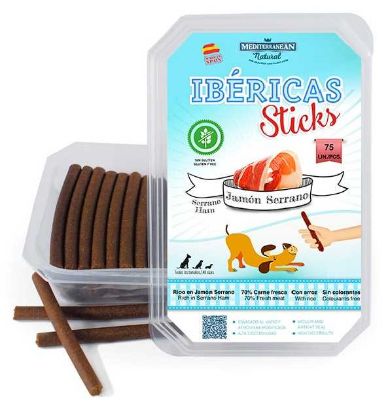 Obrázek Ibéricas Sticks Dog Snack Serrano Ham (75 ks)