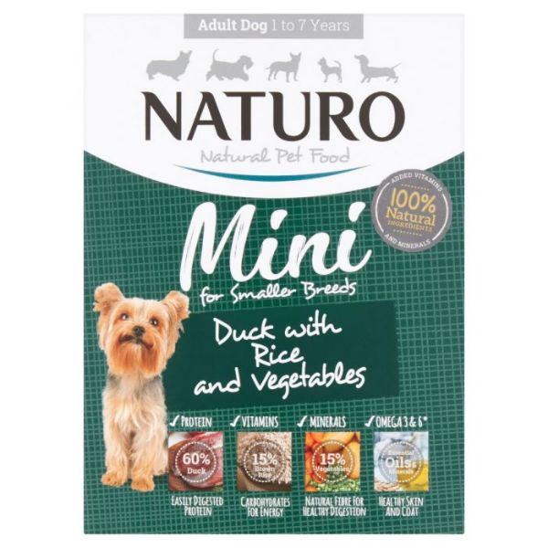 Obrázek Naturo Dog Adult Mini Duck & Rice with Vegetables, vanička 150 g