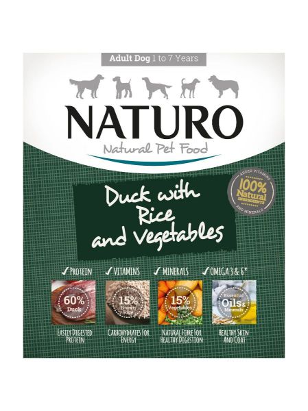 Obrázek Naturo Dog Adult Duck & Rice with Vegetables, vanička 400 g