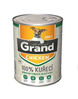 Obrázek Grand deluxe Dog Adult 100 % kuřecí, konzerva 400 g 