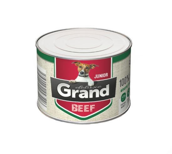 Obrázek z Grand deluxe Dog Junior 100 % hovězí, konzerva 180 g 
