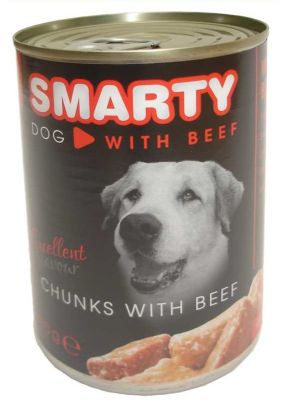 Obrázek SMARTY Dog Hověz chunks, konzervaí 410 g