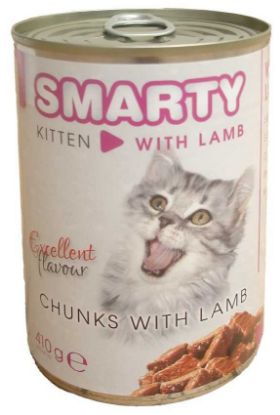 Obrázek SMARTY Cat Kitten Jehněčí chunks, konzerva 410 g
