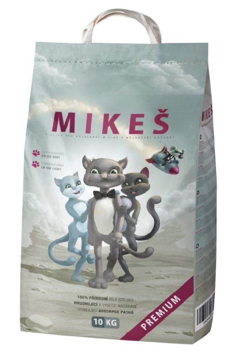 Obrázek z MIKEŠ Premium bílé hrudkující 10 kg 