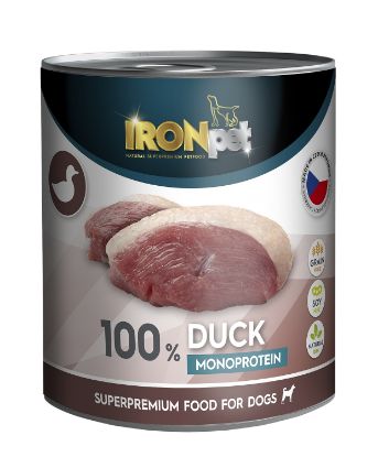 Obrázek IRONpet Dog Duck (Kachna) 100 % Monoprotein, konzerva 800 g