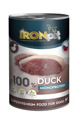 Obrázek IRONpet Dog Duck (Kachna) 100 % Monoprotein, konzerva 400 g