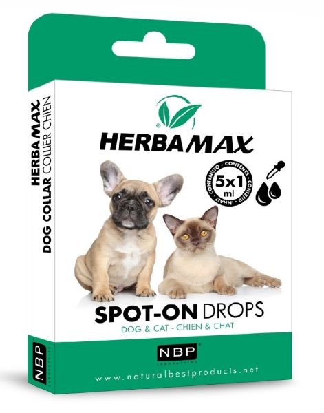 Obrázek Herba Max Spot-on Dog & Cat repelentní kapky 5 x1 ml