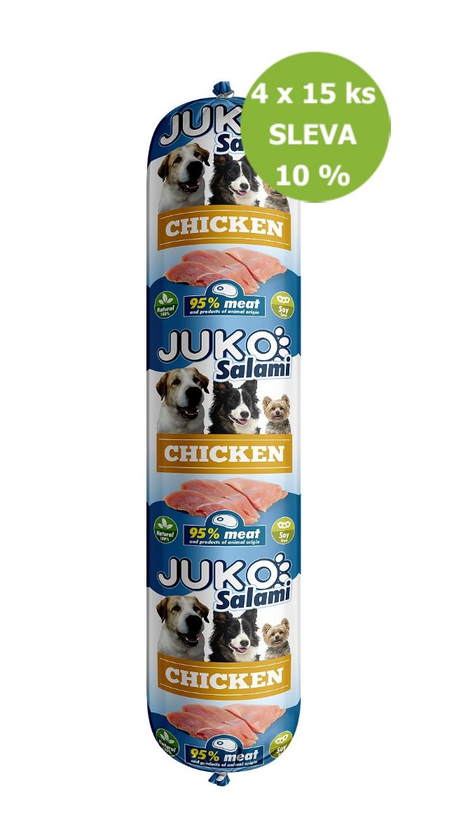 Obrázek z JUKO Salami Chicken (kuřecí) 1 kg, 4 x15 ks- SLEVA 10% 