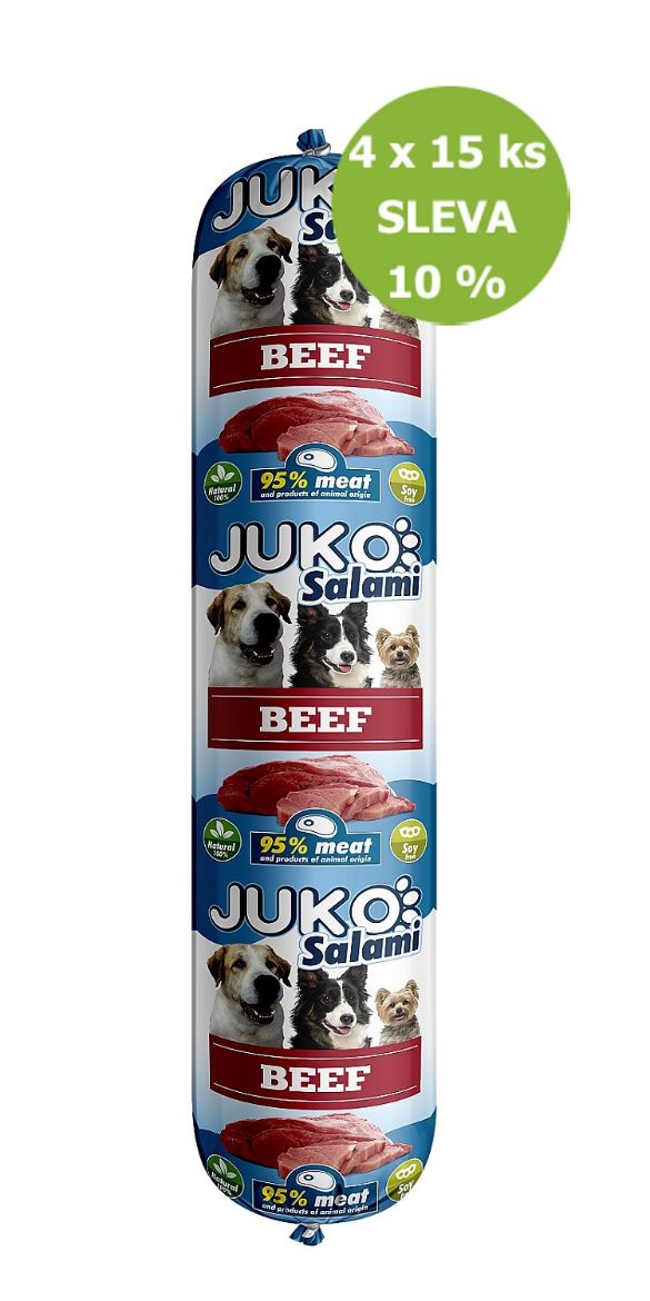 Obrázek z JUKO Salami Beef (hovězí) 1 kg, 4 x15 ks - SLEVA 10% 