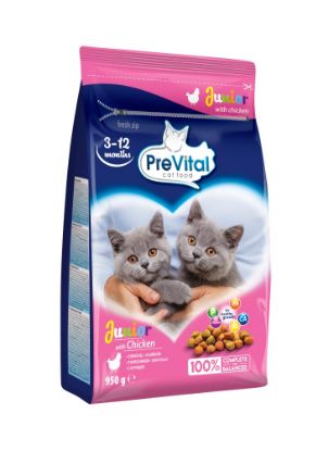 Obrázek PreVital kočka junior kuřecí (3 - 12 měsíců), granule 0,95 kg