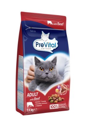 Obrázek PreVital kočka hovězí, granule 1,4 kg