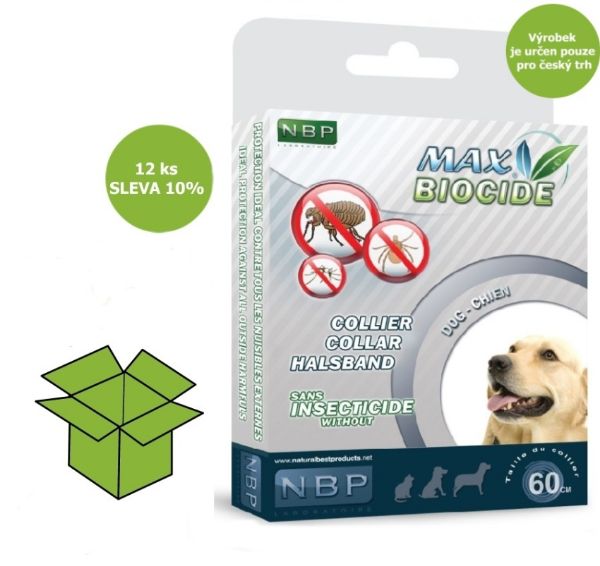 Obrázek Max Biocide Collar Dog repelentní obojek, pes 60 cm (12 ks) SLEVA 10 % !CZ!
