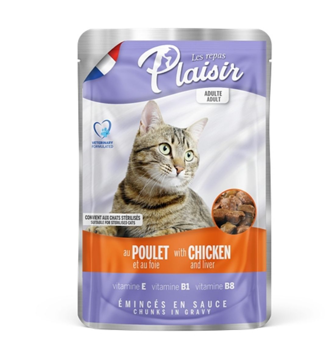 Obrázek z Plaisir Cat kuřecí & játra, kapsička 100 g 