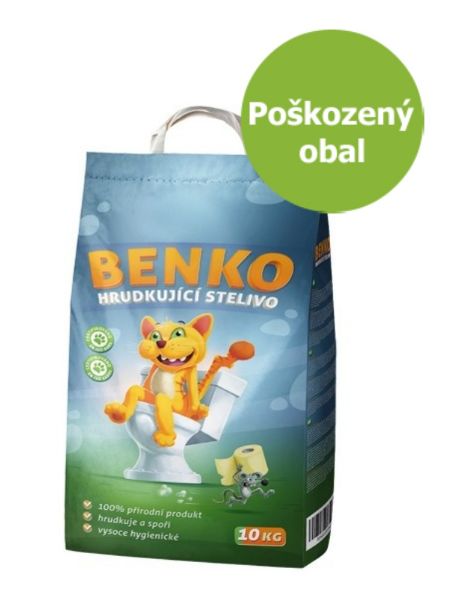 Obrázek Benko stelivo hrudkující 10 kg - Poškozený obal - SLEVA 10 %