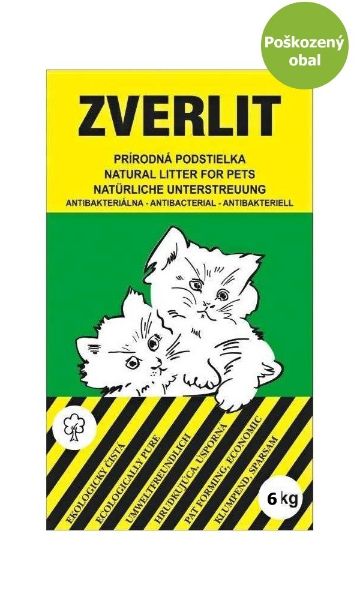 ZVERLIT  zelený, hrubá podestýlka, bentonitové stelivo, přírodní, pohlcuje pachy, stelivo do toalet, hrudkující, ekologické, 