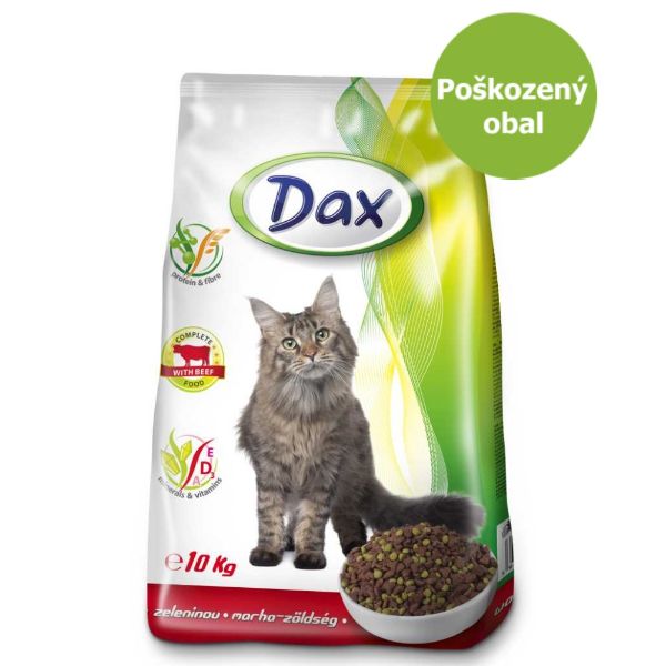 Obrázek Dax Cat granule hovězí se zeleninou 10 kg-Poškozeny obal - SLEVA 10%