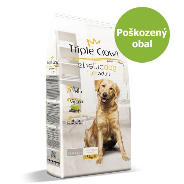 TRIPLE CROWN sbeltic light, kompletní krmivo pro dospělé psy s nadváho nebo tendencí přbírat, prémiové krmivo