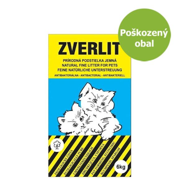 Obrázek ZVERLIT modrý jemná podestýlka 6 kg - Poškozený obal - SLEVA 10 %
