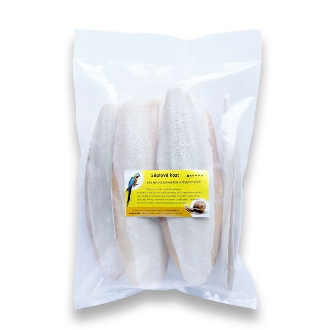 sepiová kost, obroušení zobáku papouška, vápník pro ptáky, 25 cm, 