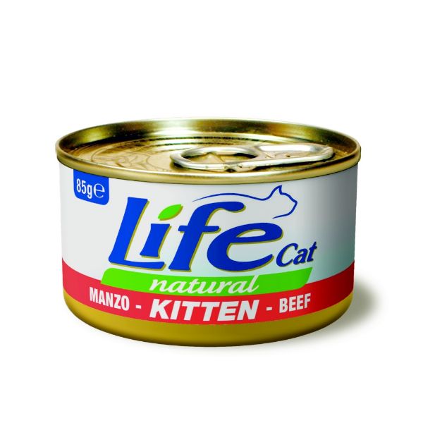 Obrázek LifeCat Kitten Beef, konzerva 85 g 