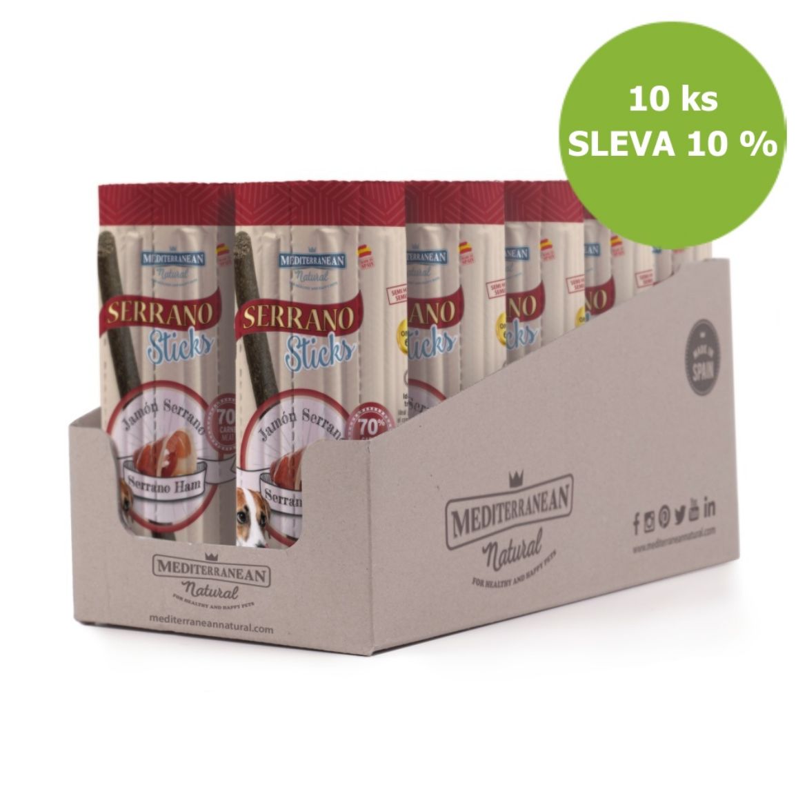 Obrázek z Serrano Dog Sticks Ham, tyčinka 16 x 12 g (10 ks) SLEVA 10 % 