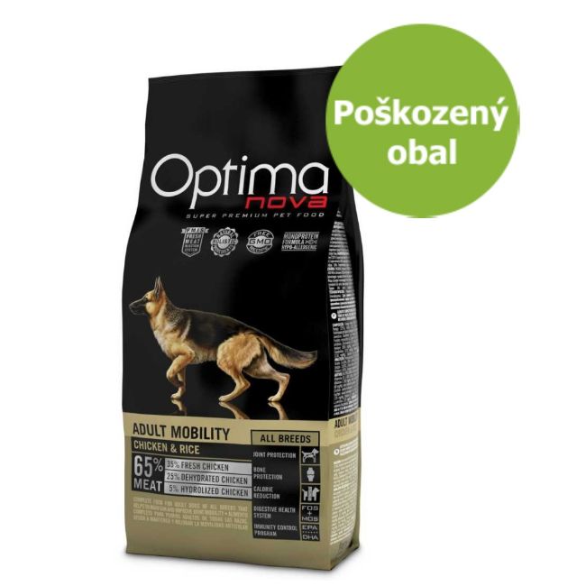 OPTIMAnova dog mobility, pohyblivost kloubů, superprémiové, kuřecí s rýží, chicken and rice, pes