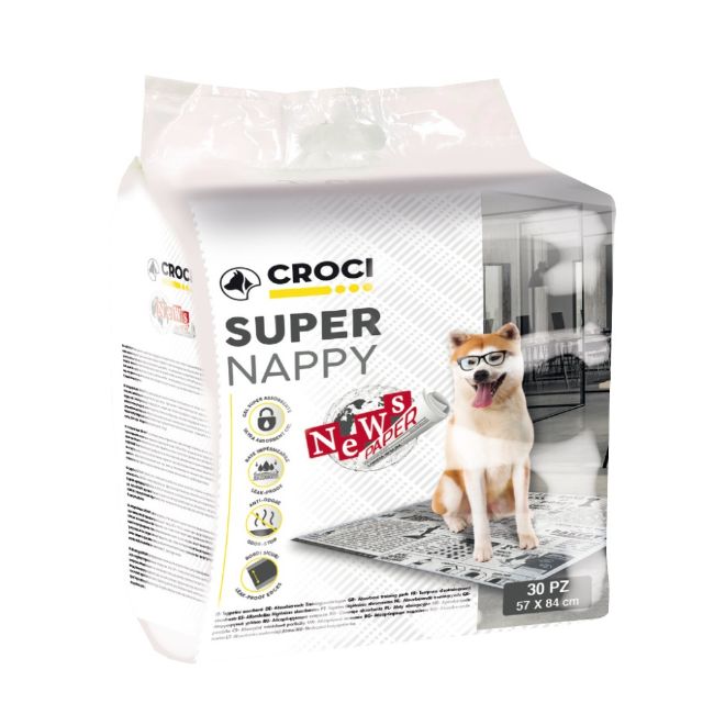 Super nappy noviny, návyková podložka, učení, štěně, učící pomůcka, savá podložka pro trénink hygienických návyků štěňat a pod staré psy