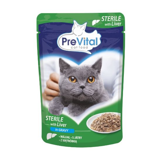 Obrázek z PreVital kočka sterile játra v omáčce, kapsa 100 g 