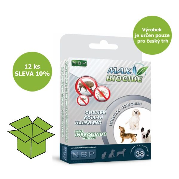 Obrázek Max Biocide Collar Dog repelentní obojek, pes 38 cm (12 ks) SLEVA 10 % !CZ!