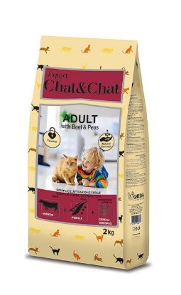 Obrázek Chat & Chat Expert Adult Beef & Peas 2 kg