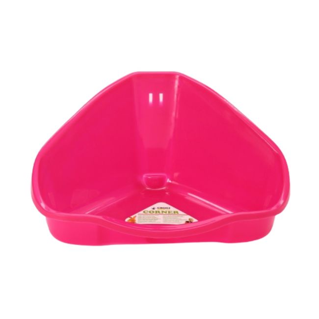 Toaleta pro hlodavce, záchod pro hlodavce rohový, WC, plast, velikost 35 x 24 x 19 cm