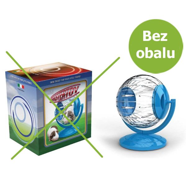 Koule ve stojanu pro hllodavce zbaná hračka, plastová koule, 
