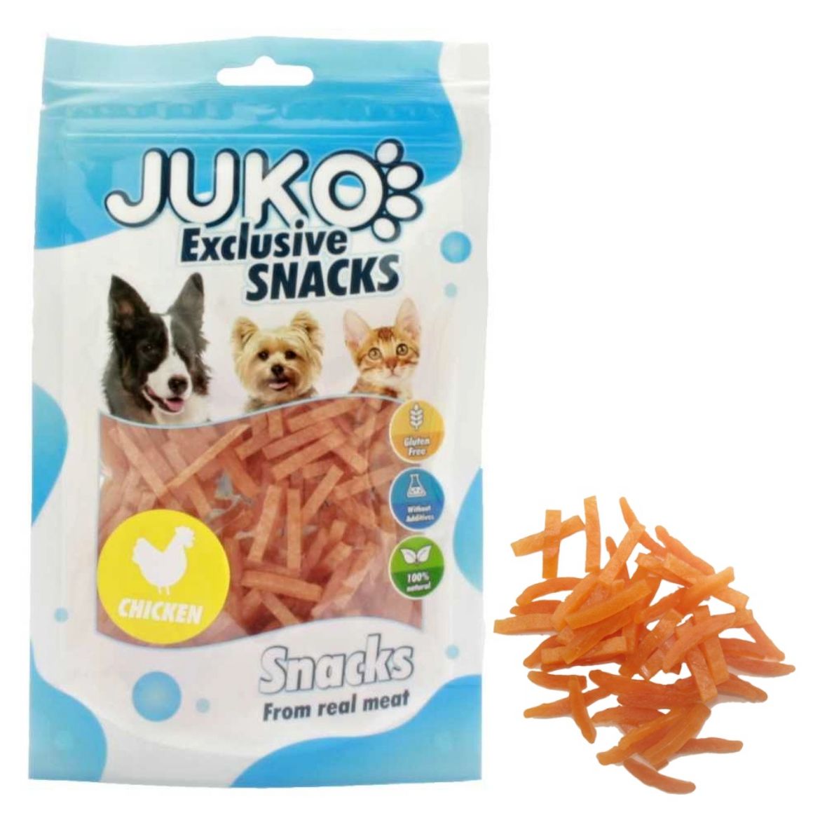 Obrázek z Chicken Thin Strips JUKO Snacks 70 g 