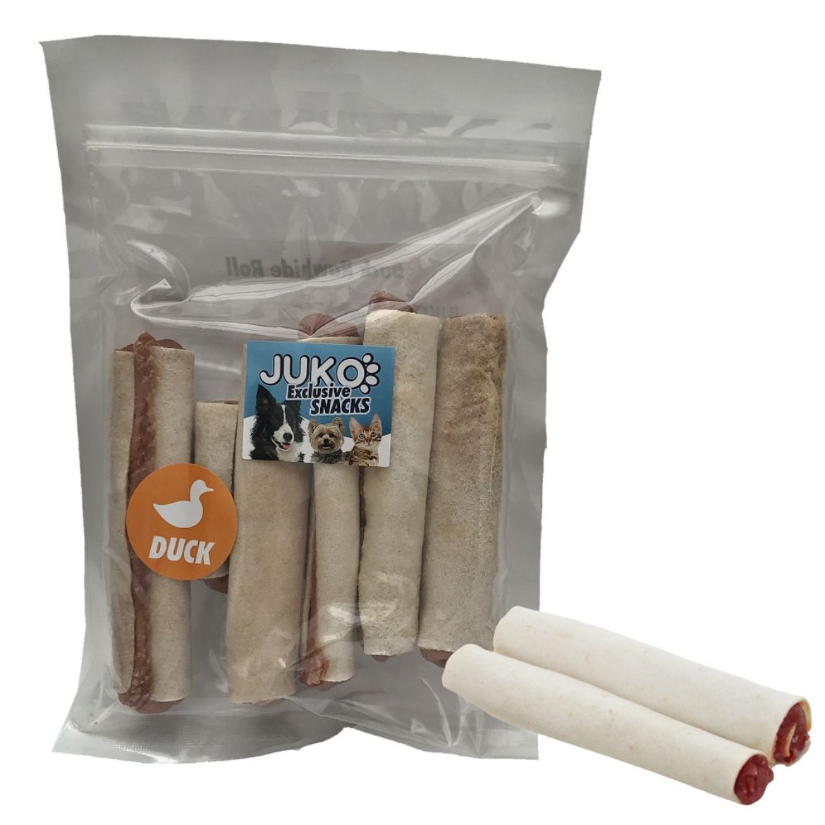 Obrázek z Duck Rawhide Roll JUKO Snacks 250 g 