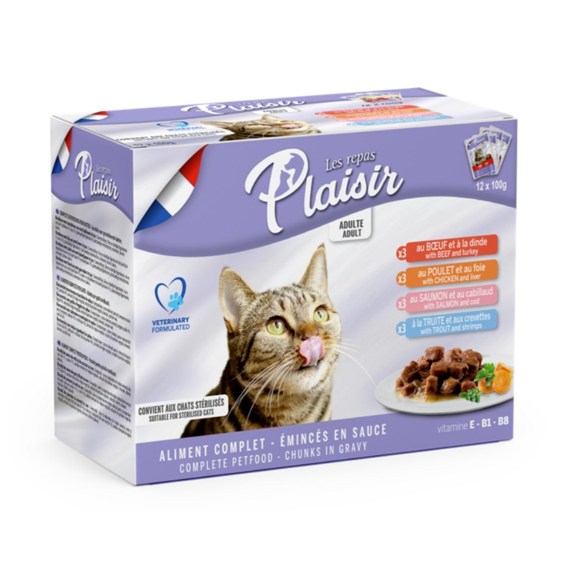 Obrázek z Plaisir Cat Multipack, kapsičky 100 g (12 ks) 