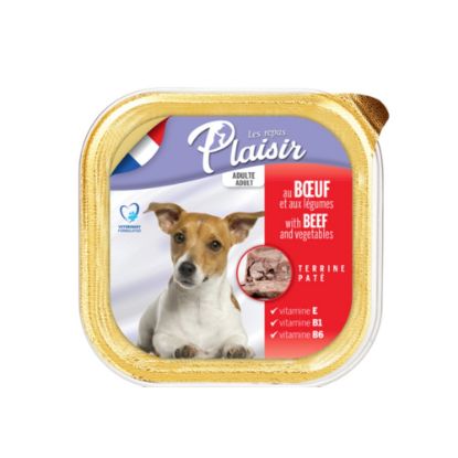 Obrázek Plaisir Dog hovězí, vanička 300 g  