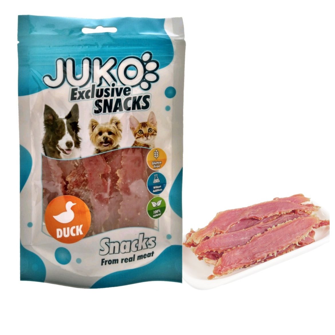 Obrázek z Dry Duck jerky JUKO Snacks 70 g 