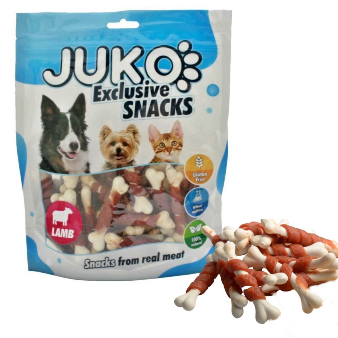 Obrázek z Lamb & White Calcium bone JUKO Snacks 250 g 